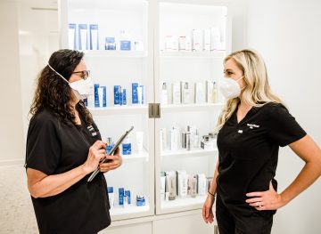 Skincare Consultation - discussing skin rejuvenation using Restylane Kysse